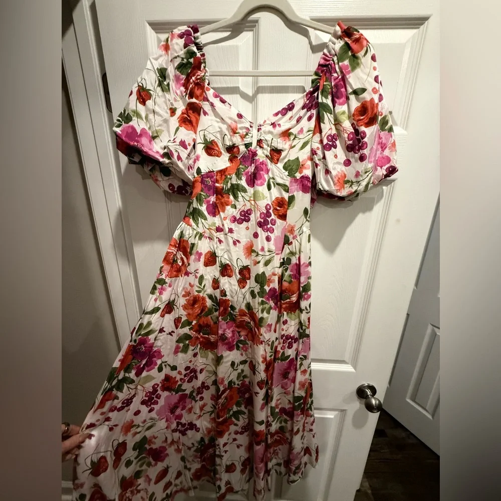 Abercrombie & Fitch Floral Puff Sleeve Maxi Dress - Picture 4 of 6